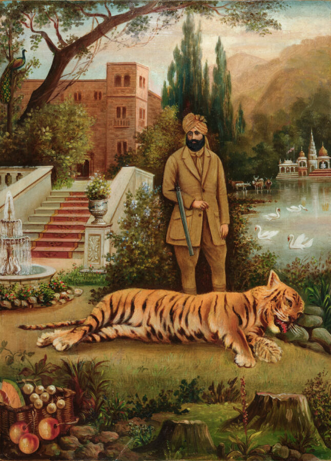 Maker Unknown (India), Maharaja with Tiger, possibly Duleep Singh, after a hunt, 1890 c.